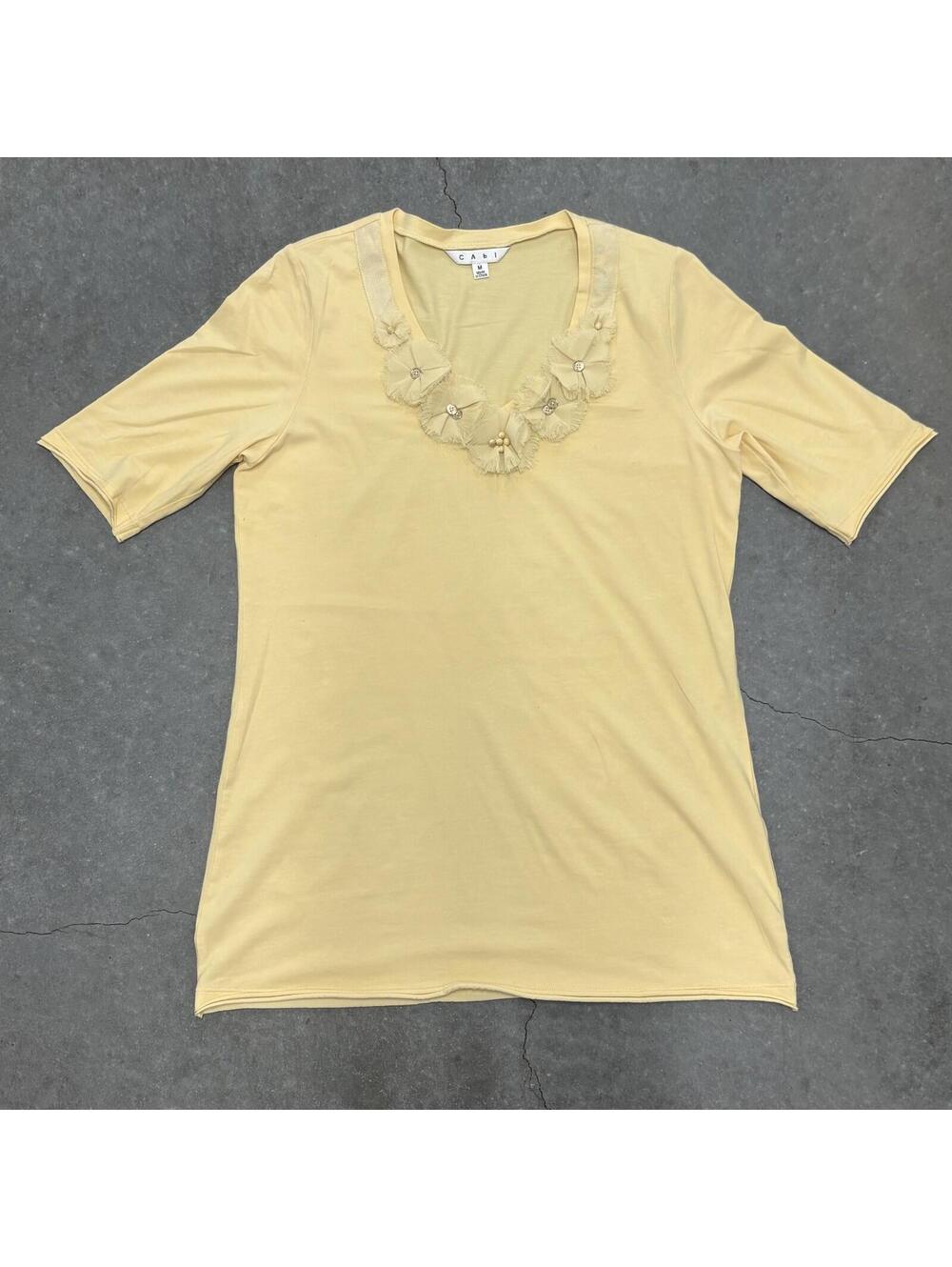 Cabi Plain Yellow Blouse